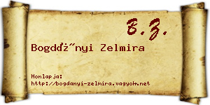 Bogdányi Zelmira névjegykártya